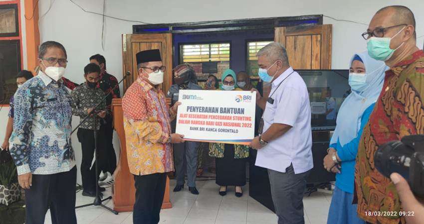BRI Gorontalo Salurkan Alkes Cegah Stunting