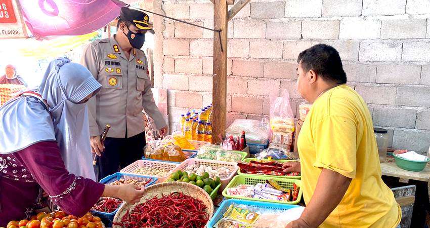 Kapolres Gorontalo Kota Sisir Pasar Tradisional