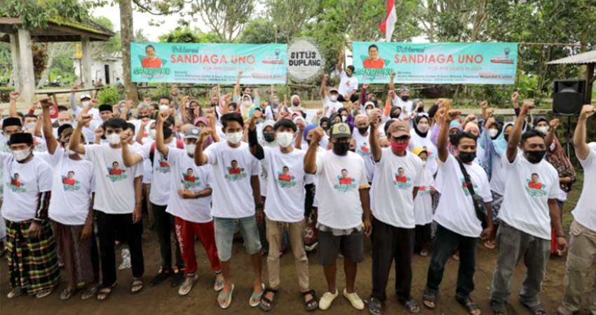 Warga Jember Kompak Dukung Sandiaga Uno untuk Pilpres 2024