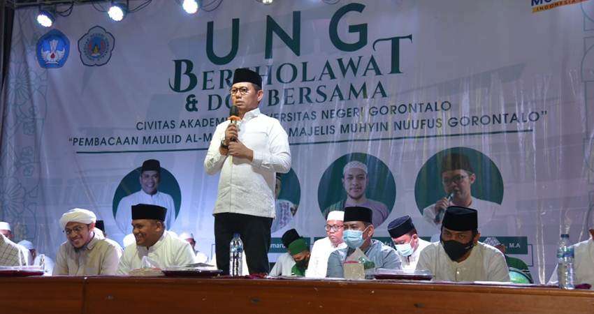 Penjagub Disambut Shalawat di UNG