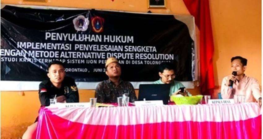 Masyarakat Diberikan Pemahaman Hukum, FH Berikan Penyuluhan Hukum di Desa Tolongio