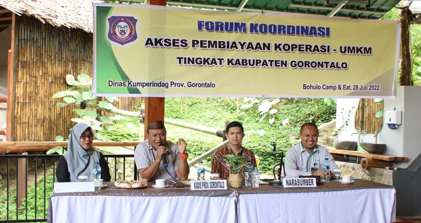 Diskumperindag Provinsi Gorontalo, Cari Solusi Akses Pembiayaan Koperasi dan UMKM