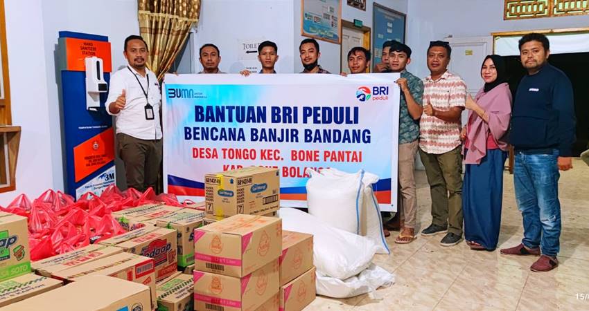 Banjir Bandang, Gerak Cepat, BRI Salurkan Bantuan ke Bone Pantai