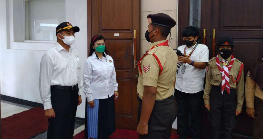 Pramuka Asal Pohuwato Pimpin Peserta Jamnas XI Bertemu Menko PMK 