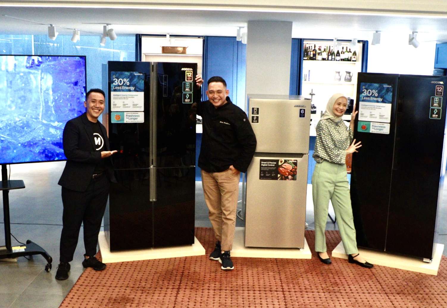 Kulkas keluaran terbaru yang diluncurkan MODENA. (Foto : Istimewa)