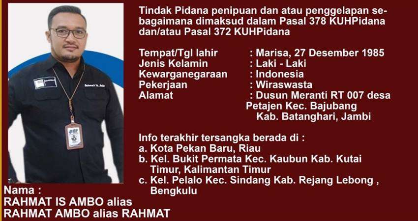 Investasi Bodong, Rahmat Ambo Buronan Polda