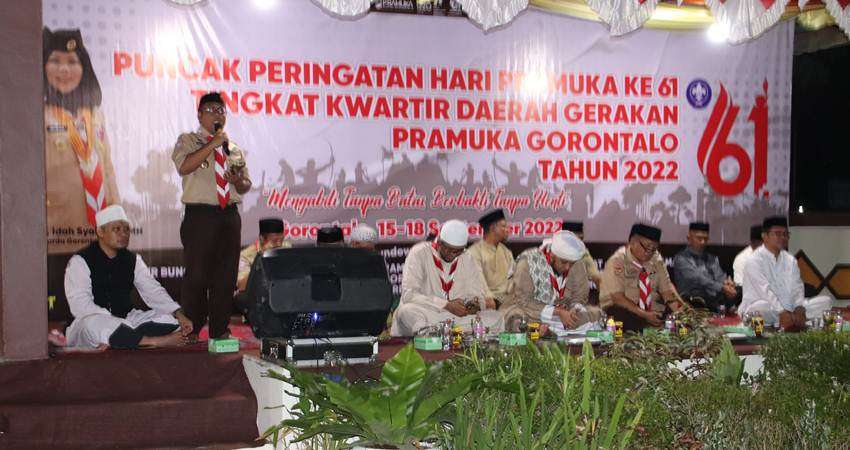 Zikir dan Bershalawat Cara Kwarda Gorontalo Syukuran HUT Pramuka