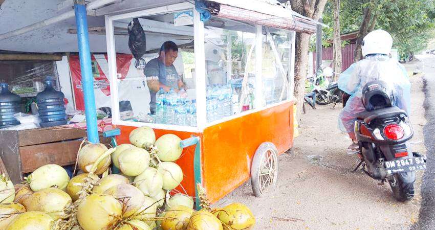 Pendapatan Penjual Es Kelapa Muda Menurun