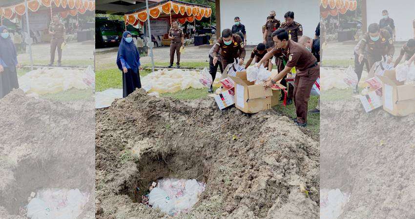 2.259 Obat Terlarang Dimusnahkan, Oleh Dua Kejari Bersama Barang Bukti Kejahatan Lain