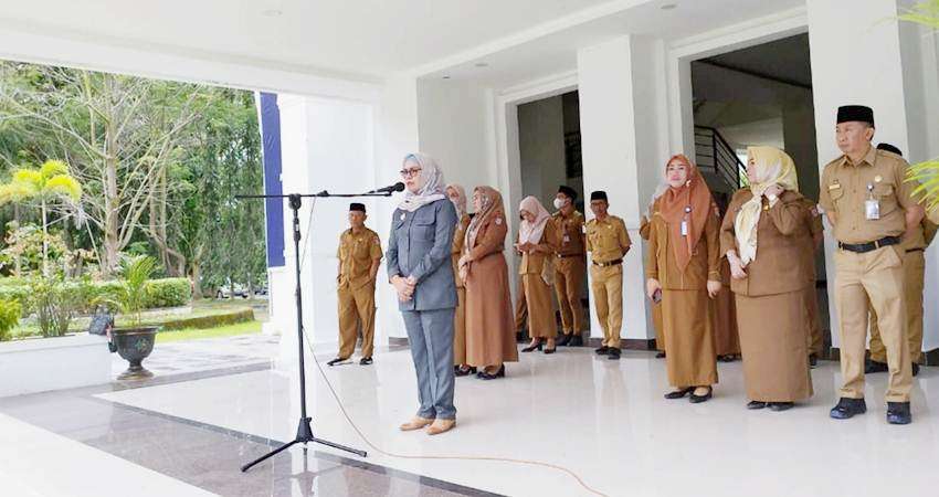 Giliran Dinas PUPR Dipuji Wabup, Tertinggi Kehadiran Apel Pagi, Capai 80 Persen