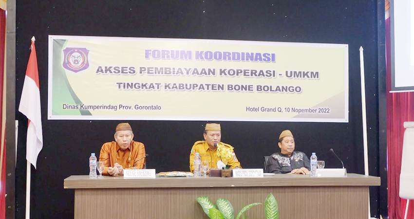 Diskumperindag Provinsi Gorontalo, Fasilitasi Akses Pembiayan Koperasi dan UMKM