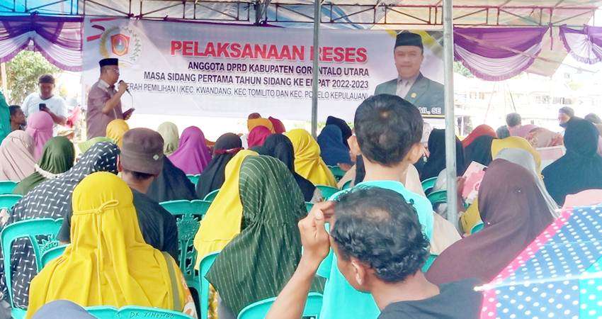 Gelar Reses di Desa Tihengo, Gustam Terima Aspirasi Dari Petani Rumput Laut