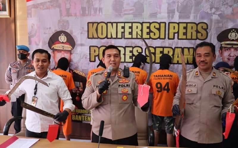 Polres Serang Tangkap 6 Pelaku Usai Membacok Seorang Remaja 17 Tahun Hingga Tewas