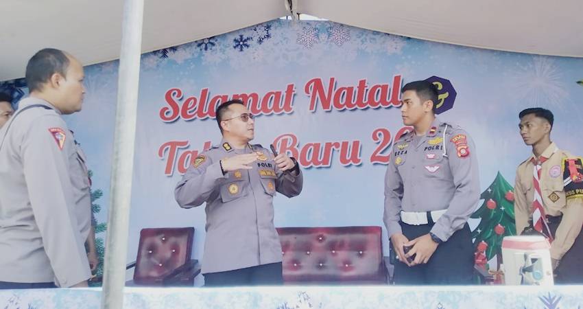 Jelang Nataru, Plt Kapolres Bonbol Cek Pospam