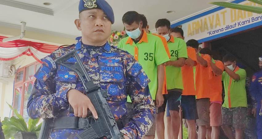 Empat Warga Torosiaje Ditangkap, Diduga Lakukan Pengeboman Ikan di Boalemo, Terancam 20 Tahun Penjara
