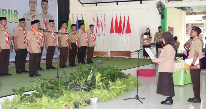 Lantik Nelson Jabat Kamabicab, Idah Pesan Bangkitkan Giat Pramuka   
