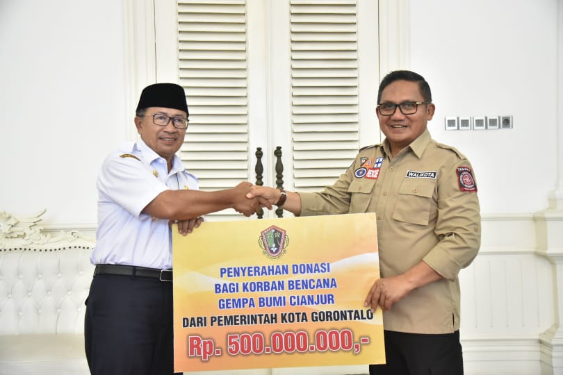 Peduli Korban Gempa Cianjur, Pemkot Gorontalo Gelontorkan Dana Rp. 500 Juta