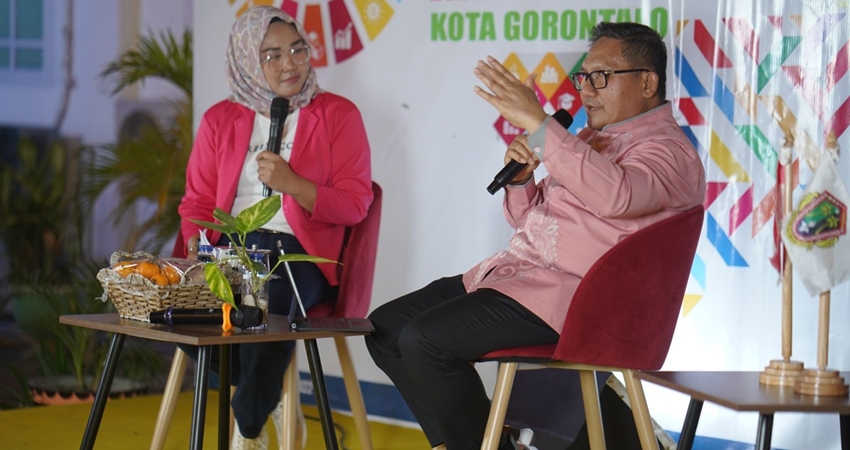 Suasana acara Outlook Pembangunan Kota Gorontalo Tahun 2022 menuju Tahun 2023, Kamis (29/12/2022) malam.