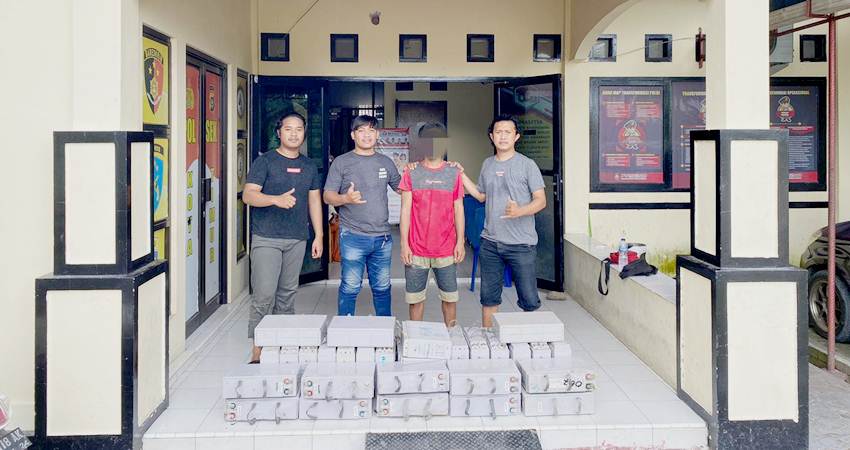 Pelaku Pencurian Baterai Tower Berhasil Diringkus, Hasil Penjualan Digunakan Untuk Bayar Cicilan Koperasi