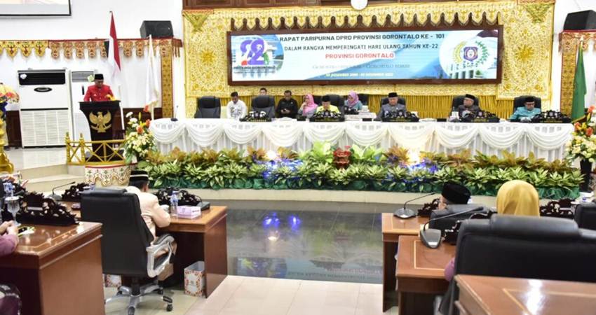 Paripurna HUT ke 22 Provinsi Gorontalo, Tanpa Mantan Gubernur dan Wakil Senayan