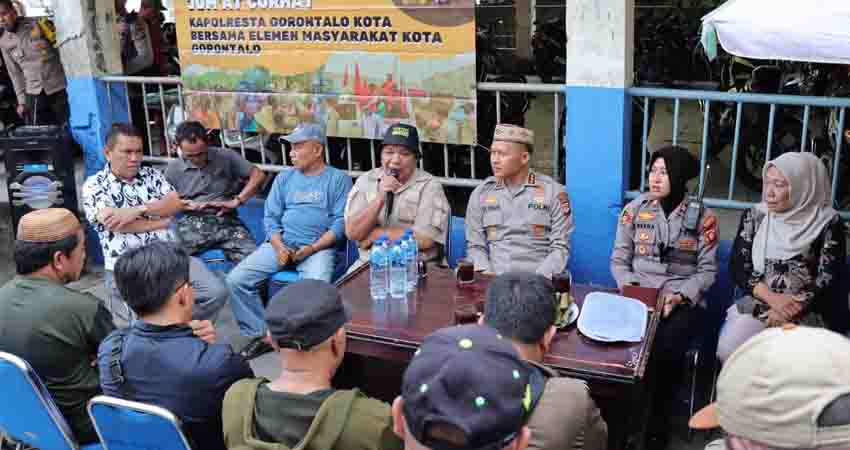 Masyarakat di TPI Curhat Soal Miras dan BBM ke Kapolresta Gorontalo Kota