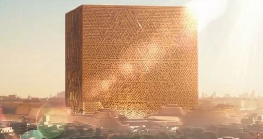 The Mukkab, Kubus raksasa yang mirip Ka'bah yang akan dibangun Arab Saudi. (Doc. New Murabba Development Company)