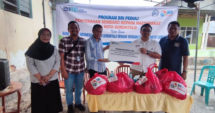 Pemulihan Ekonomi di Gorontalo, BRI Salurkan Sembako Senilai Rp 300 Juta 