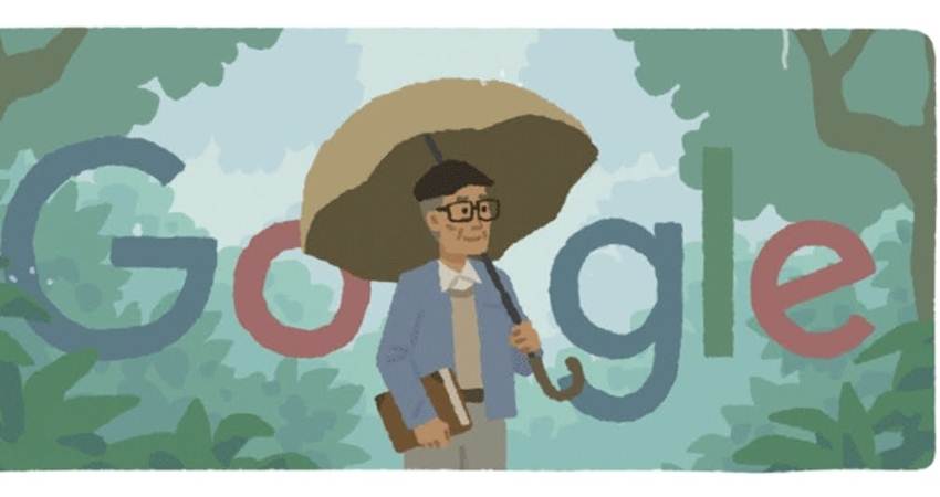 Sapardi Djoko Damono di Google Doodle--
