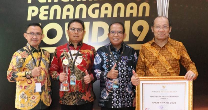 Penanganan Covid-19, Pemprov Gorontalo Terbaik III PPKM Award 