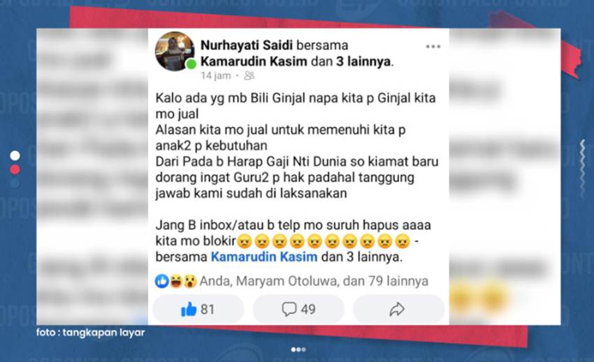 Pemda Boalemo Lambat Bayar Gaji, Guru Honorer Jual Ginjal  