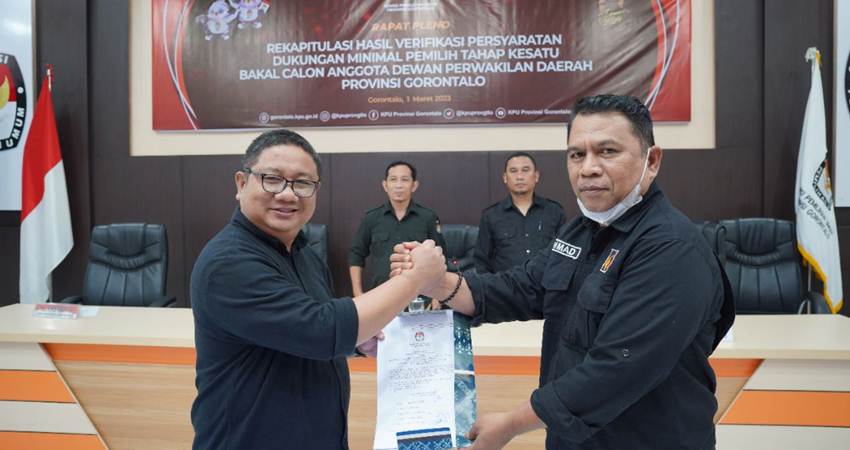KPU Provinsi Gorontalo : Sembilan Bakal Calon DPD Penuhi Syarat