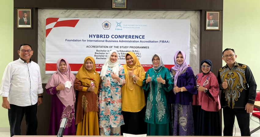 Kunjungan Tim Asesor di Fakultas MIPA, Universitas Negeri Gorontalo, terkait dengan akreditasi Foundation for International Business Administration Accreditation (FIBAA), beberapa waktu lalu. (Foto: Istimewa).