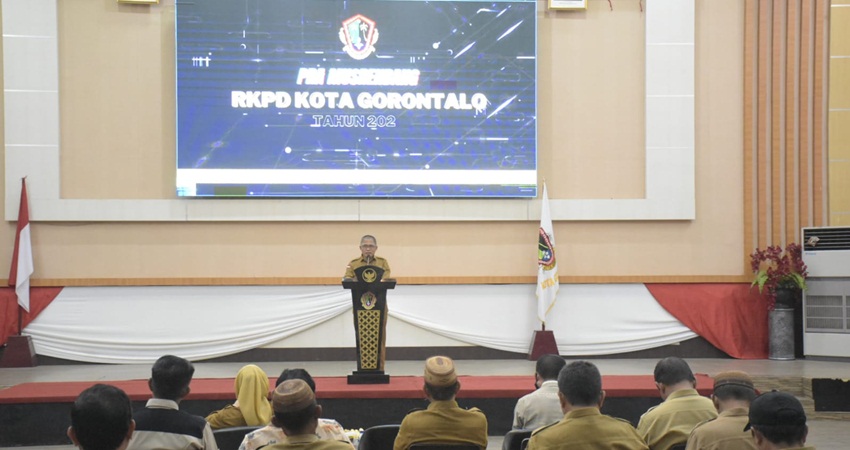 Suasana pelaksanaan kegiatan Pra Musrenbang yang dibuka oleh Sekda Kota Gorontalo, Ismail Madjid, Senin (13/3/2023). (Foto: Prokopim)
