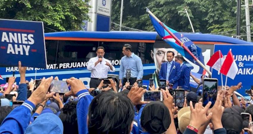 Anies Baswedan dan AHY (INDOZONE/Asep Bidin Rosidin)