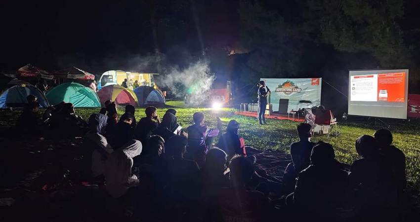 Seru, Honda Gelar Bikers Adventure Camp di Tepi Danau Linow