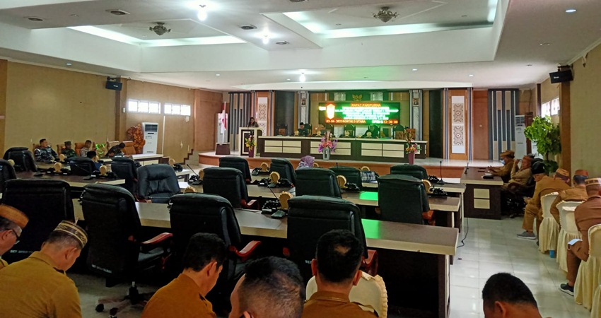 Suasana rapat paripurna LKPJ Bupati Gorut tahun 2022.