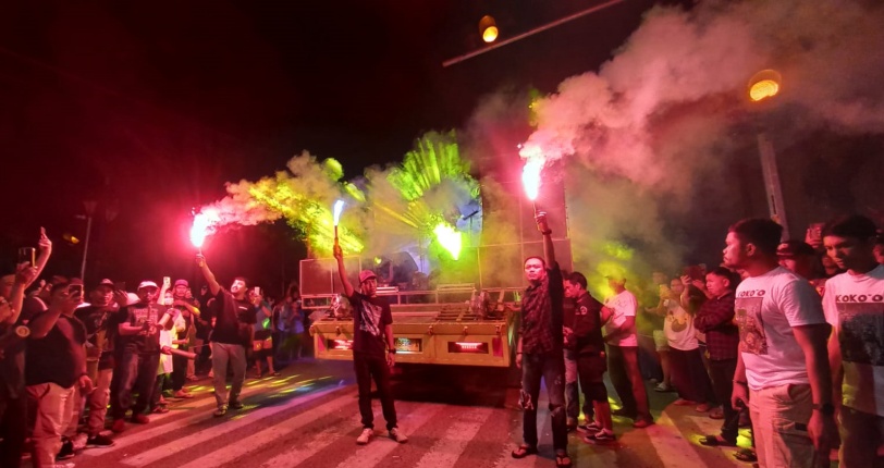 Suasana ketuk sahur Koko'o Talumolo di akhir ramadhan 2023, Jum'at (21/4/23). Foto : Tika Habibie - Gorontalo Post