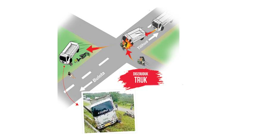 Motor Diseruduk Truk, Satu Tewas, Korban Tepat di Roda Depan Truk 