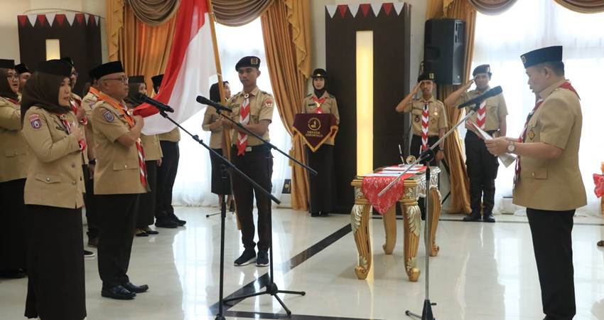 Pelantikan Pengurus Kwarda, Sofyan : Momen Kebangkitan Pramuka Gorontalo