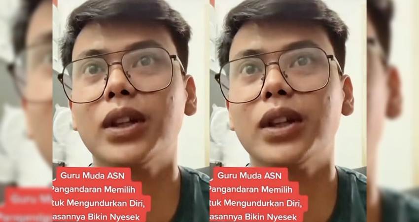 Diduga Pungli! Beredar Video Guru Muda Curhat Undur Diri Dari ASN. Tangkapan Layar-