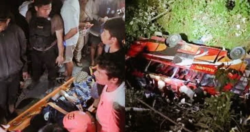 Bus Rappan Marannu membawa puluhan santri dari Ponorogo ke arah tujuan Kota Palu