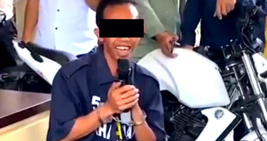 Dalam pengakuannya Husen mengatakan dirinya menghabisi Irwan karena dendam yang dipendamnya, di mana dirinya kerap di omeli dan dipukuli oleh korban.-tangkapan layar twitter @6undul0h -