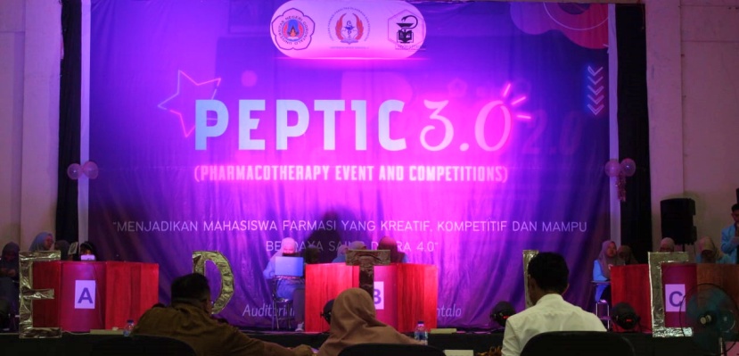 Pelaksanaan lomba peptic 3.0 di Auditorium Universitas Negeri Gorontalo. (Foto: Alsepti Thalib/ MG Gorontalo Post)