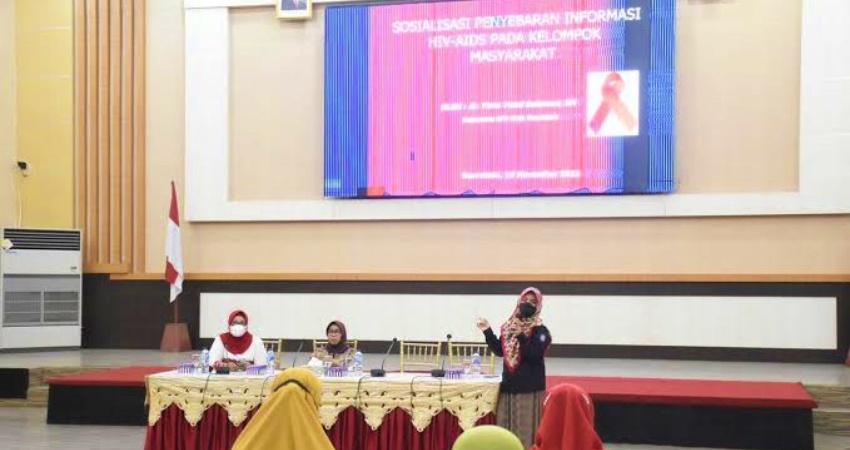Suasana Kegiatan Sosialisasi pencegahan HIV-AIDS pada kelompok masyarakat, beberapa waktu lalu. (Foto: Doc Prokopim)