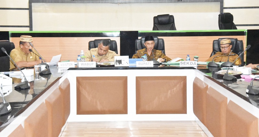 SUASANA pelaksanaan rapat pimpinan tingkat Kabupaten Gorontalo.