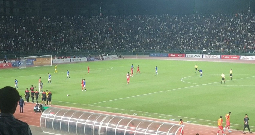 Laga terakhir Timnas U-22 Indonesia di fase grup lawan Kamboja. Foto: Amjad/JPNN jpn