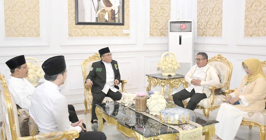 Suasana pertemuan antara Pemerintah Kota Gorontalo dengan Ketum PBNU, Yahya Cholil, pekan kemarin. (Foto: Prokopim)