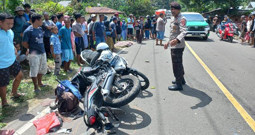 Truck vs Motor: Pengendara Sepeda Motor Mininggal di Tempat