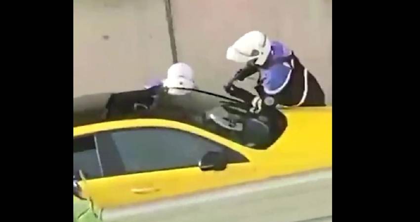 Video penembakan Nahel beredar udah pendirian Presiden Emmanuel Macron dan mengatakan bahwa penembakan tersebut tidak dapat dimaafkan. -Tangkapan layar twitter @african_stream -