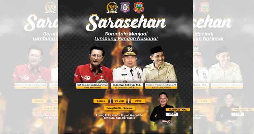 Gelar Temu Pakar, Fadel Yakin Gorontalo jadi Lumbung Pangan Nasional 